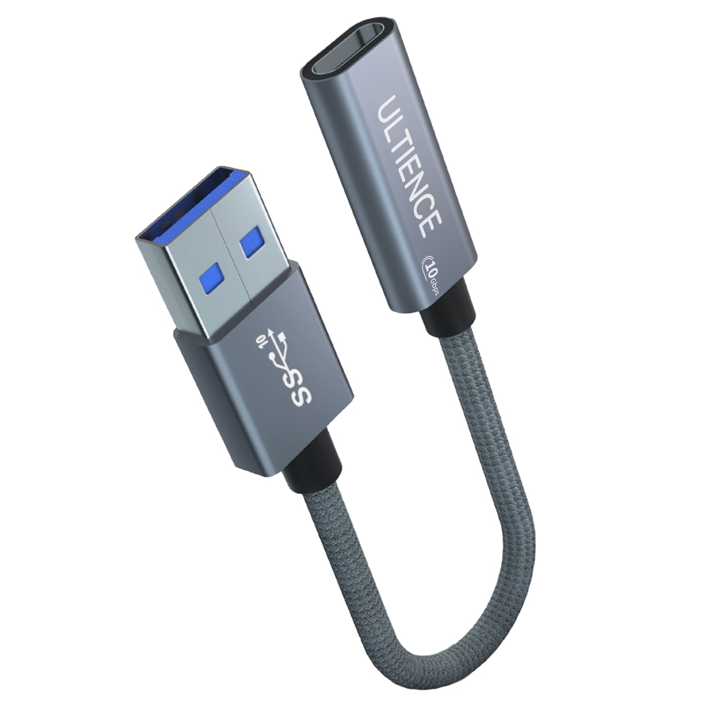 ULTIENCE USB A to USB C Cable Adapter: 10Gbps USB 3.2, 60W Fast Charging, Compatible with Laptops/PCs/Flash Drives